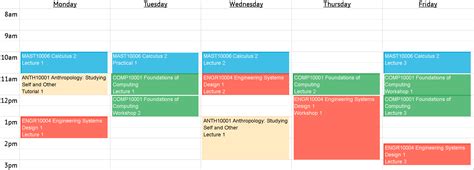 unimelb my timetable|Timetable dates .